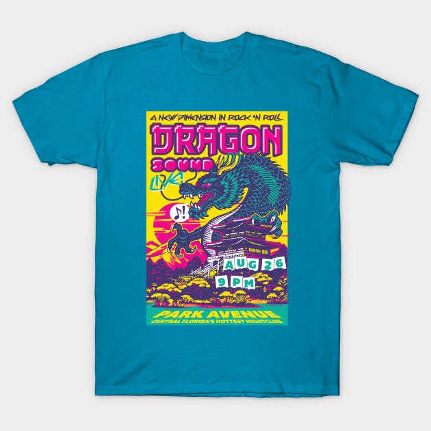 Dragon Sound Gig Poster T-Shirt by Pufahl